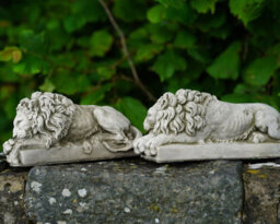 Burgess Pair Of Canova Lion Stone Statues Italian Classical Animal Outdoor Garden Lions Ornament Decoration - thumbnail 3