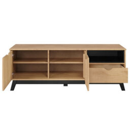 Mercers Furniture Scandian Large Widescreen Tv Video Media Unit Television Stand Solid Wood Pine Wooden Living Room 140Cm 2 Doors 1 Drawer - thumbnail 5