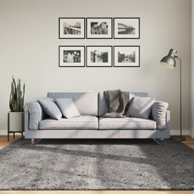 Walplus Rug Huarte Short Pile Soft And Washable Anthracite 200X200 Cm - image 1