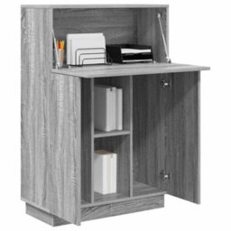 Berkfield Grey Writing Desk Grey Sonoma Engineered Wood Large - thumbnail 3