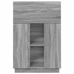 Berkfield Grey Writing Desk Grey Sonoma Engineered Wood Large - thumbnail 5