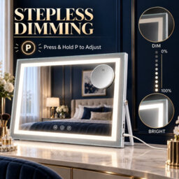 Inmtfei Hollywood Vanity Makeup Mirror,58X46Cm,3 Color Modes, Detachable 5X Magnifier, 360-Rotatable,usb Charging Port - thumbnail 6