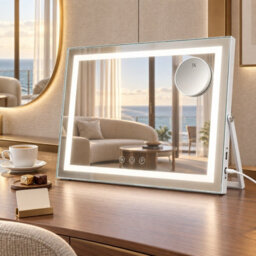 Inmtfei Hollywood Vanity Makeup Mirror,58X46Cm,3 Color Modes, Detachable 5X Magnifier, 360-Rotatable,usb Charging Port - thumbnail 2