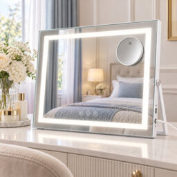 Inmtfei Hollywood Vanity Makeup Mirror,58X46Cm,3 Color Modes, Detachable 5X Magnifier, 360-Rotatable,usb Charging Port - thumbnail 1
