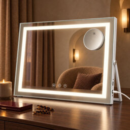 Inmtfei Hollywood Vanity Makeup Mirror,58X46Cm,3 Color Modes, Detachable 5X Magnifier, 360-Rotatable,usb Charging Port - thumbnail 3