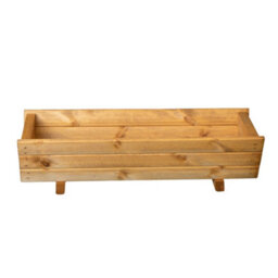 Samuel Alexander 87 X 28Cm Traditional Handmade Wooden Rustic Garden Trough Planter - thumbnail 9