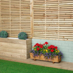 Samuel Alexander 87 X 28Cm Traditional Handmade Wooden Rustic Garden Trough Planter - thumbnail 3