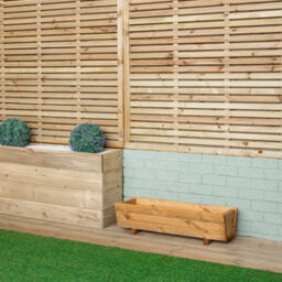 Samuel Alexander 87 X 28Cm Traditional Handmade Wooden Rustic Garden Trough Planter - thumbnail 4