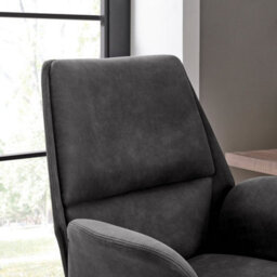 Furniturebox Uk Omni Luxury Black Faux Leather And Silver Office Chair - thumbnail 5