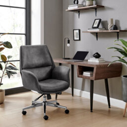 Furniturebox Uk Omni Luxury Black Faux Leather And Silver Office Chair