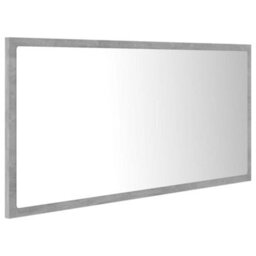 Vidaxl Led Bathroom Mirror Concrete Grey 90X8.5X37 Cm Acrylic - thumbnail 4
