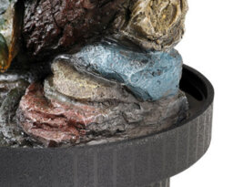Lumineo Small Robin Water Fountain Garden Water Feature Cool Led Robin On Leaf 23Cm - thumbnail 3