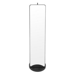 Living And Home Black Square 360-Degree Rotating Full-Length Mirror, 40Cm Diameter X 168Cm Height - thumbnail 2