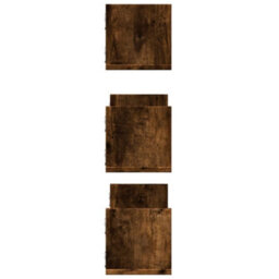 Walplus Wall Shelves 3 Pcs Smoked Oak 58X18X18 Cm Engineered Wood - thumbnail 5