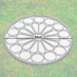 Woodside Ryton Decorative Round Outdoor Garden Mirror, Dia: 60Cm - thumbnail 4