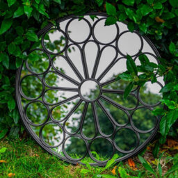 Woodside Ryton Decorative Round Outdoor Garden Mirror, Dia: 60Cm - thumbnail 2