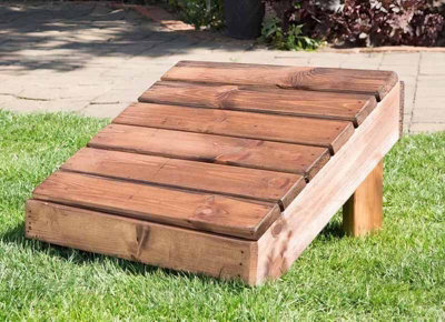 Charles Taylor Trading Footstool - L48 X W47 X H29 Cm - Redwood - Minimal Assembly Required - image 1