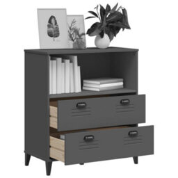 Berkfield Industrial Bookcase Viken Anthracite Grey 80X40X90 Cm Engineered Wood - thumbnail 4