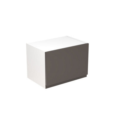 Kitchen Kit Graphite Gloss J-Pull Door Wall Mounted Short Bridging Unit Cabinet Handleless Soft Close Flatpack - 500X288mm - image 1