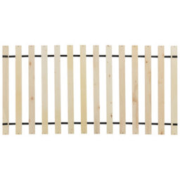 Beliani Beige Upholstered Bed Frame 90 X 200Cm Eu Single Tufted Headboard Rubberwood Legs Slatted Base - thumbnail 7