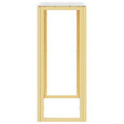 Berkfield Console Table Gold 70X30X70 Cm Stainless Steel And Glass - thumbnail 4