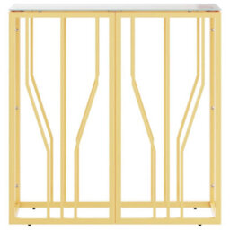 Berkfield Console Table Gold 70X30X70 Cm Stainless Steel And Glass - thumbnail 3