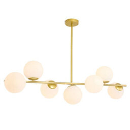 Living And Home 7-Light E27 Glass Lampshade Pendant Light Chandelier Fixture,gold - thumbnail 4