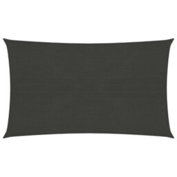 Berkfield Sunshade Sail 160 G/m2 Anthracite 3X5 M Hdpe - thumbnail 1
