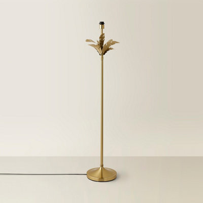 Valuelights Christina Gold Palm Leaf Detail Single Stem Floor Lamp Base - image 1