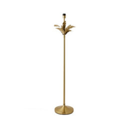 Valuelights Christina Gold Palm Leaf Detail Single Stem Floor Lamp Base - thumbnail 7
