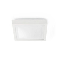 Luminosa Lighting Luminosa Tola 2 Light Medium Square Bathroom Flush Ceiling Light Aluminium, White Ip44, E27 - thumbnail 1