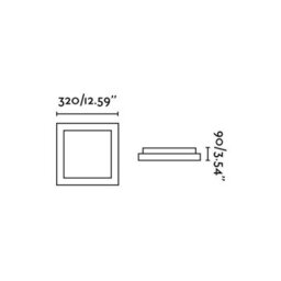Luminosa Lighting Luminosa Tola 2 Light Medium Square Bathroom Flush Ceiling Light Aluminium, White Ip44, E27 - thumbnail 2