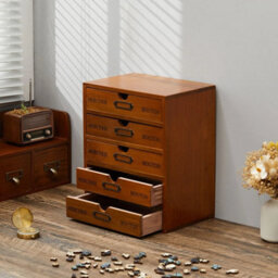 5 Drawers Wooden Storage Box Jewelry Sewing Organiser Case - thumbnail 5