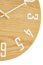 Orsina Minimalist Natural Wall Clock, Eco-Friendly Big Clock On The Wall, Easily Maintained Large Outdoor Clock - thumbnail 5