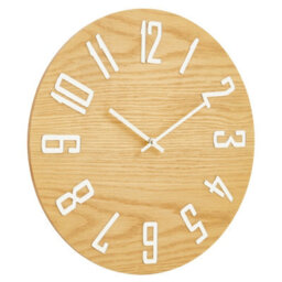 Orsina Minimalist Natural Wall Clock, Eco-Friendly Big Clock On The Wall, Easily Maintained Large Outdoor Clock - thumbnail 3