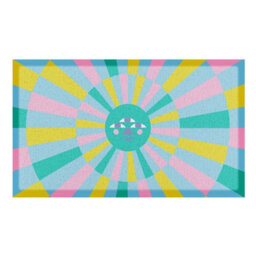 Artsy Doormats Elizabeth Olwen Blue Sun Face Indoor/outdoor Doormat (70X40Cm) - thumbnail 2