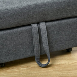 Wyld Haus Bazi Grey 4-In-1 Convertible Chair Bed With Adjustable Back, Side Pockets, Wheels And Pillow - thumbnail 8
