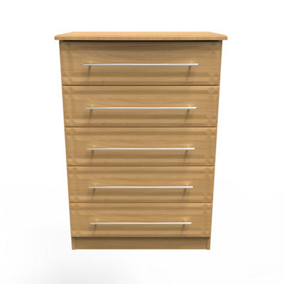 Norfolk 5 Drawer Chest In Modern Oak (Ready Assembled) - image 1