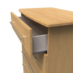 Norfolk 5 Drawer Chest In Modern Oak (Ready Assembled) - thumbnail 5