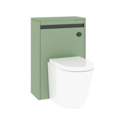 Royal Bathrooms Orion 540mm Mint Sage Btw Wc Toilet Unit With Brushed Brass Strip - thumbnail 2