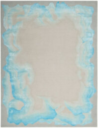 Mist Blue Wool Luxurious Modern Easy To Cleanhandmade Abstract Dining Room Bedroom And Living Room Rug -114Cm X 175Cm - thumbnail 8