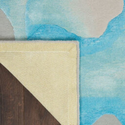Mist Blue Wool Luxurious Modern Easy To Cleanhandmade Abstract Dining Room Bedroom And Living Room Rug -114Cm X 175Cm - thumbnail 6