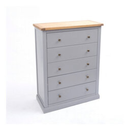 Cabinet Bits Rocca 5 Drawer Chest Of Drawers Brass Knob - thumbnail 2