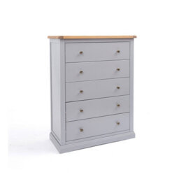 Cabinet Bits Rocca 5 Drawer Chest Of Drawers Brass Knob - thumbnail 3
