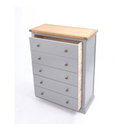 Cabinet Bits Rocca 5 Drawer Chest Of Drawers Brass Knob - thumbnail 4