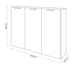 GoodHome Atomia Grey Oak Effect Office & Living Storage - thumbnail 4