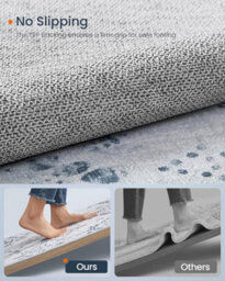 Songmics Home Area Rug, 153 X 214 Cm Rug For Bedroom, Home Decor, For Living Room, Machine Washable, Boho Style, Midnight Blue - thumbnail 6