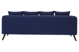 Orsina Comfortable 3 Seater Navy Fabric Sofa, Stylish Mid Century Sofa For Bedroom, Functional 3 Seater Sofa - thumbnail 4