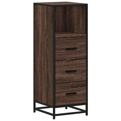 Berkfield Industrial Bathroom Cabinet Brown Oak 35X37.5X100 Cm Engineered Wood
