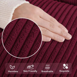 Ameha Red Velvet Cushion Set, 18X18 Inch, Includes 2 Filled Cushions & 2 Covers, Soft, Breathable & Hypoallergenic - thumbnail 4